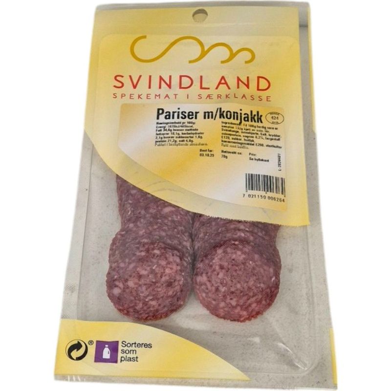 Pariserpølse med Konjakk skivet 70g 
